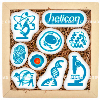 Набор печенья с логотипом "Helicon" большой