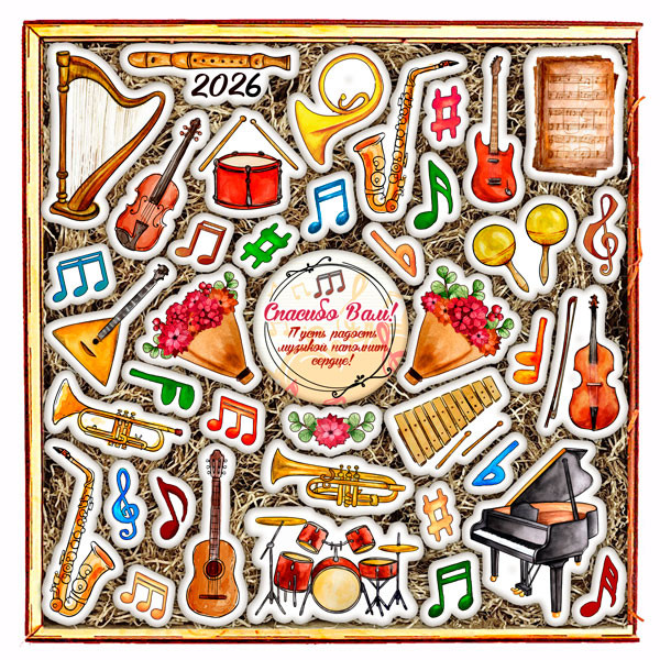 Печенье в подарок учителям и школьникам VIP Набор печенья "Музыкальный восторг"  