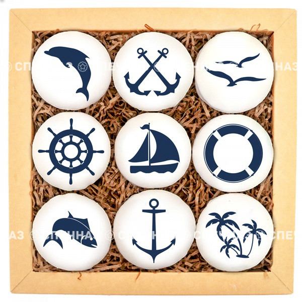 Набор печенья &quot;Суши вёсла!&quot; Лаконичный набор печенья ко дню Военно-морского флота