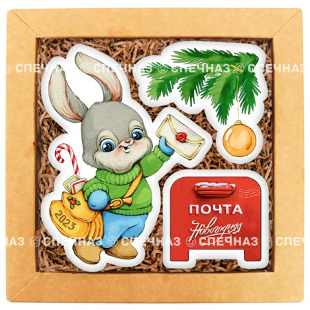 Набор печенья "Новогодняя почта от зайки" 2