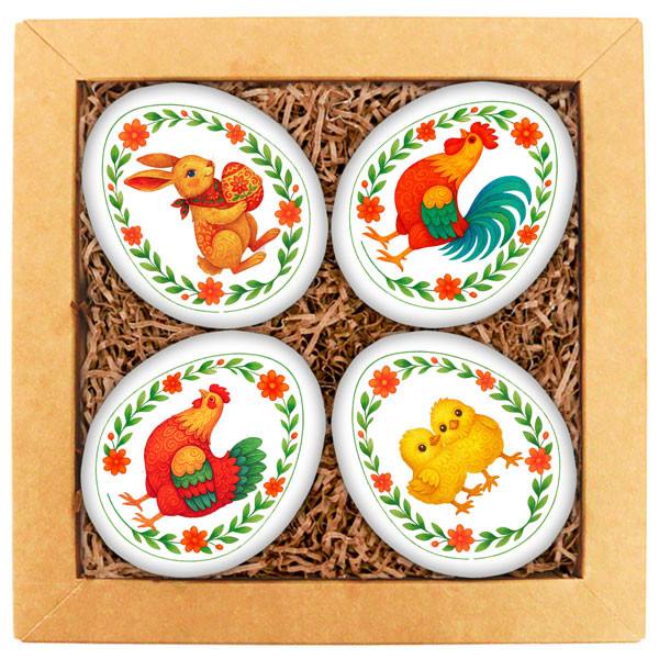 Набор печенья "Яйца. Красочный орнамент" 4 