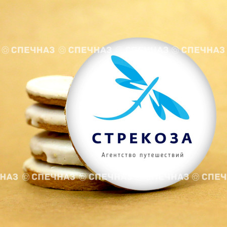 Печенье брендированное "Стрекоза" 4см
