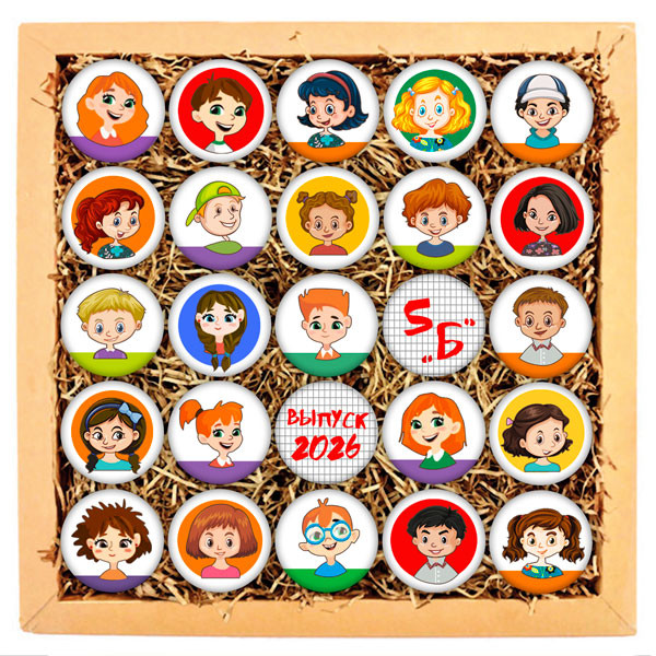 Печенье в подарок учителям и школьникам Набор печенья "Наш выпускной класс. 25шт"  