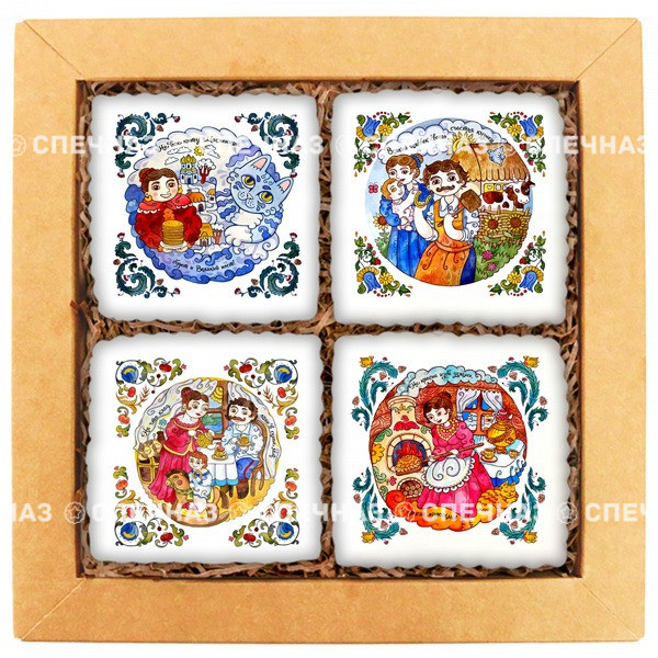 Купить Подарок на Масленицу Набор печенья "Веселая масленица. Пословицы"