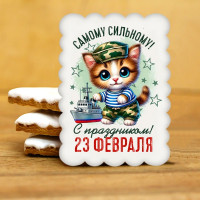Печенье сувенирное "Самому сильному" 2