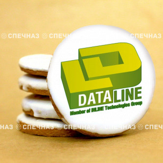 Набор печенья с логотипом"DATALINE" 4 см 
