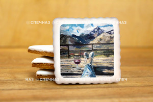 Кусайд - печенье сувенирное 6 см Картина 004
