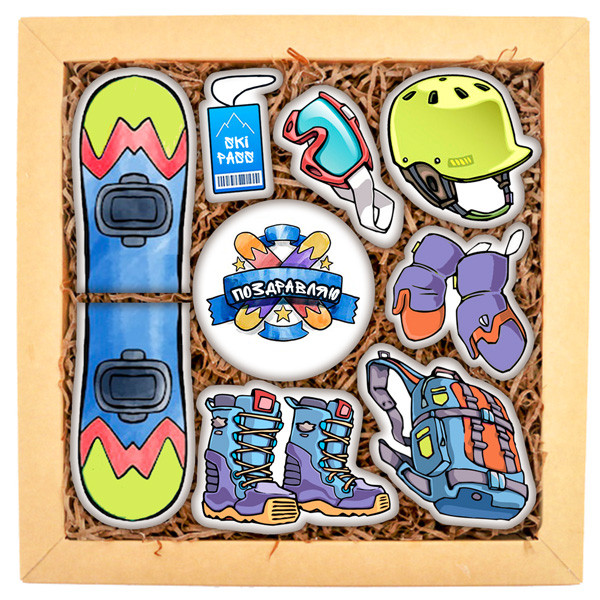 Набор печенья "Сноубордисту" 