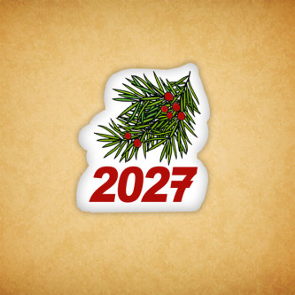 Печенье индивидуальное "Еловая ветка 2027"