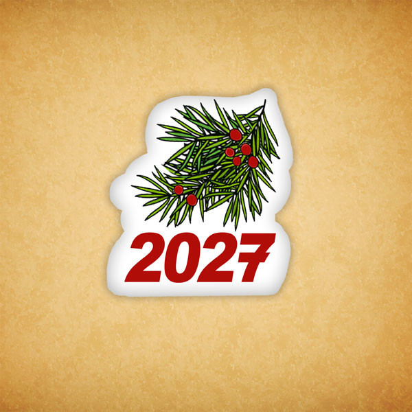 Печенье индивидуальное "Еловая ветка 2027" 