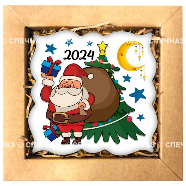 Набор печенья &quot;Дед Мороз перед ёлкой&quot; 2024 