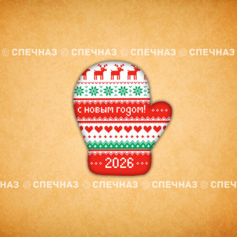 Печенье сувенирное "Варежка с оленями" 2026