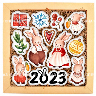 Набор печенья "С новым годом Кролика!"2