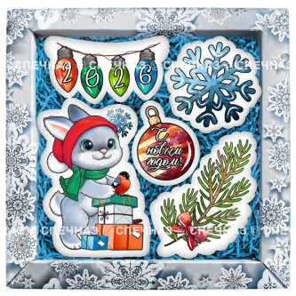 Набор печенья "Новогодний зайка"