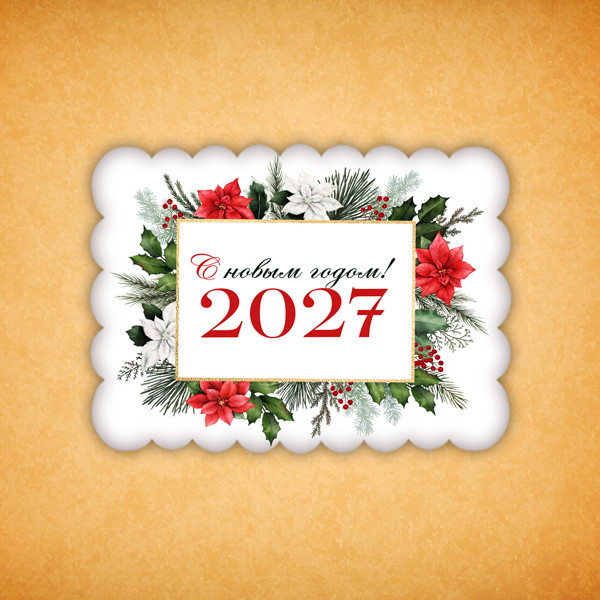 Печенье индивидуальное "Пряник новогодний 2027" 2 