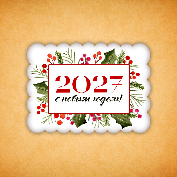 Печенье индивидуальное "Пряник новогодний 2027" 3 