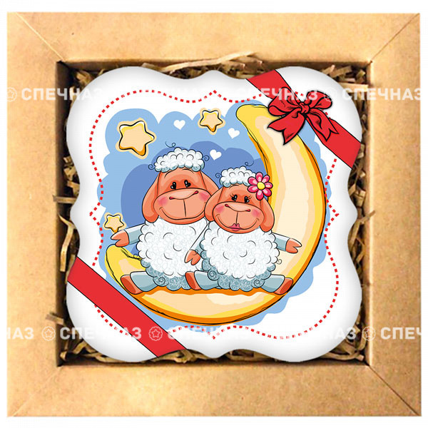 Набор кусайдов-печенья малый 16Д006 Кусайды - хрустящее песочное печенье, покрытое шоколадной глазурью, с нанесенным изображением.