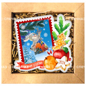 Набор печенья "Новогодняя открытка 3" 2024