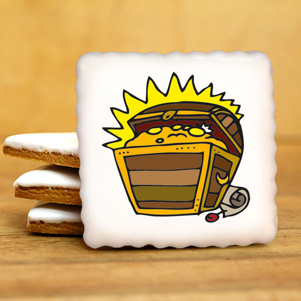 Кусайд - печенье сувенирное 8Д033 Кусайды - хрустящее песочное печенье, покрытое шоколадной глазурью, с нанесенным изображением.