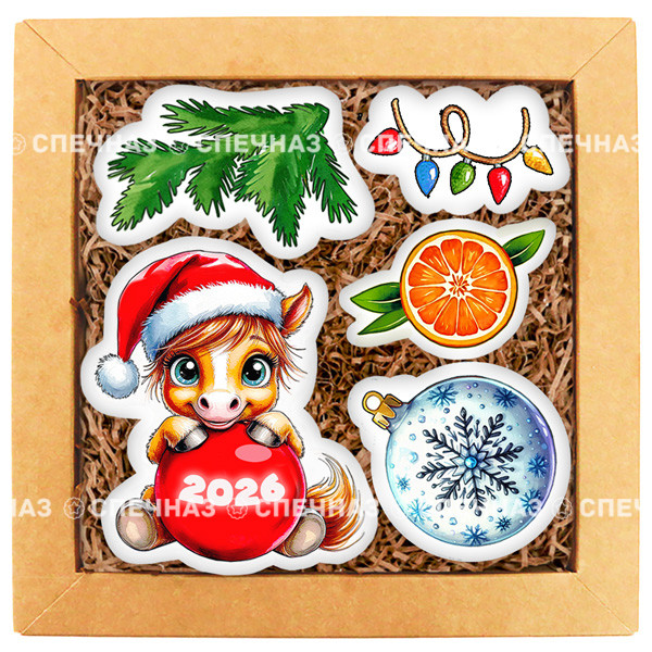 Набор печенья &quot;Лошадка у ёлки&quot; 4 