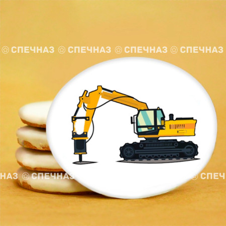Кусайд - печенье сувенирное овальное 6х4 см Город строителей 1