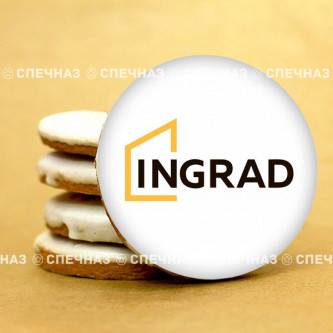Печенье с логотипом "INGRAD.New" 5 см 