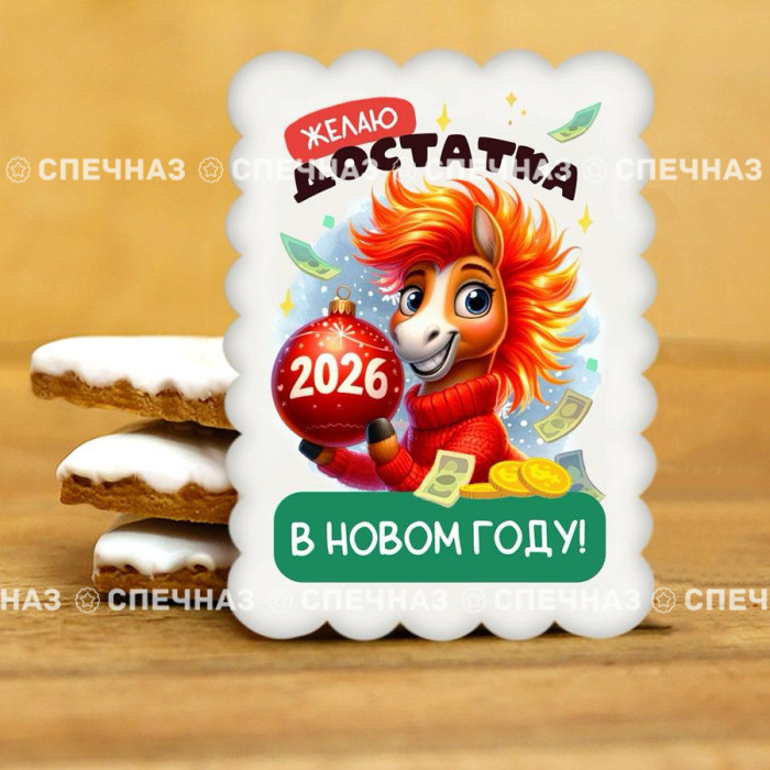 Печенье индивидуальное &quot;Пожелания от Лошадки&quot; 3 