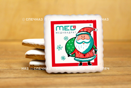 Печенье с логотипом "Медквадрат" 6*6