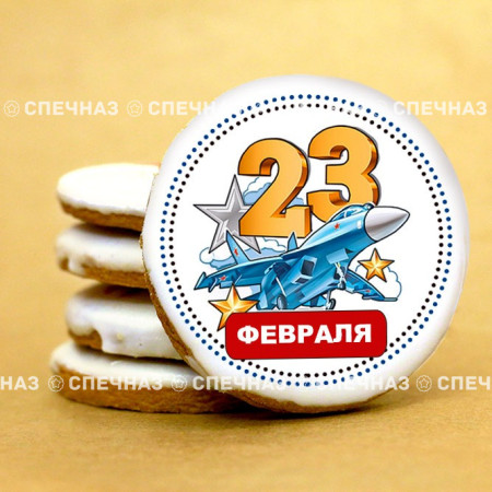 Печенье сувенирное "Техника к 23 февраля N4"