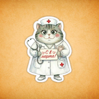 Набор печенья "Кошечка с 8 марта"