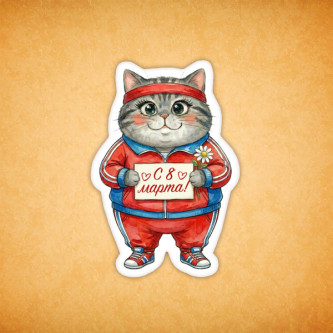 Набор печенья "Кошечка с 8 марта" 2