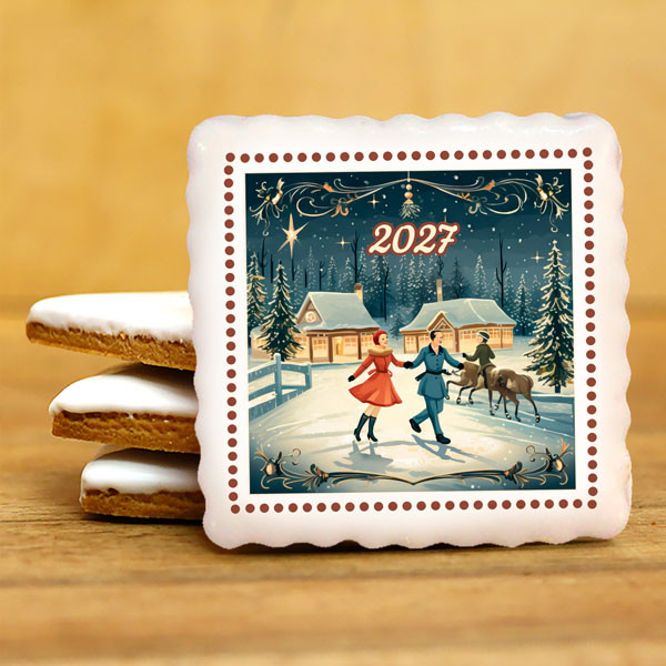Печенье сувенирное "Праздничное 2027" 6 
