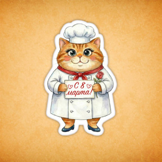 Набор печенья "Кошечка с 8 марта" 4