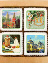 Набор сувенирного печенья средний 20 х 20 см (Покровский Монастырь) 