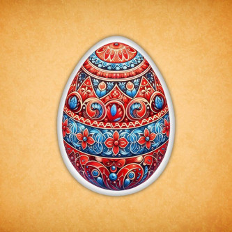 Печенье индивидуальное "Яйцо расписное" 12