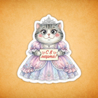 Набор печенья "Кошечка с 8 марта" 8