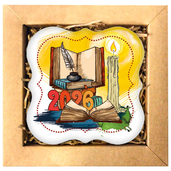 Печенье в подарок учителям и школьникам Набор кусайдов-печенья малый 16Ш017 16Ш017 Кусайды - хрустящее песочное печенье, покрытое шоколадной глазурью, с нанесенным изображением.