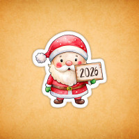 Печенье индивидуальное "Веселый дед Мороз 2026"