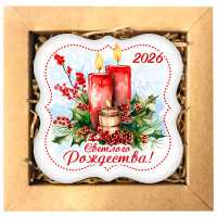 Набор печенья "Открытка на Рождество 9"