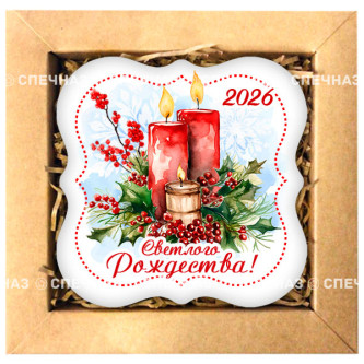 Набор печенья "Открытка на Рождество 9"