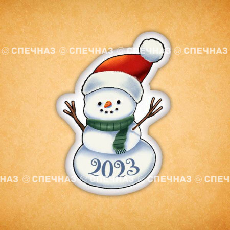 Пряник с логотипом "Снеговик"