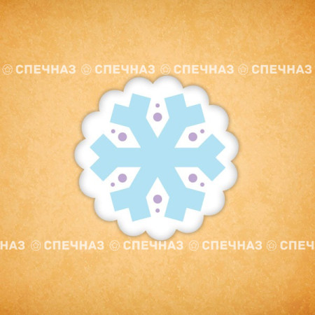Пряник с логотипом "Снежинка"