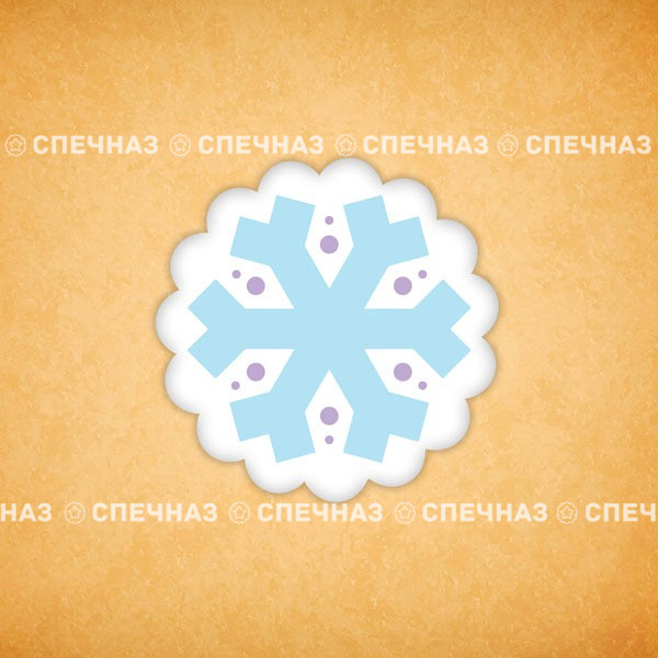 Пряник с логотипом &quot;Снежинка&quot; 