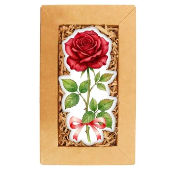 Набор печенья "Алая роза"