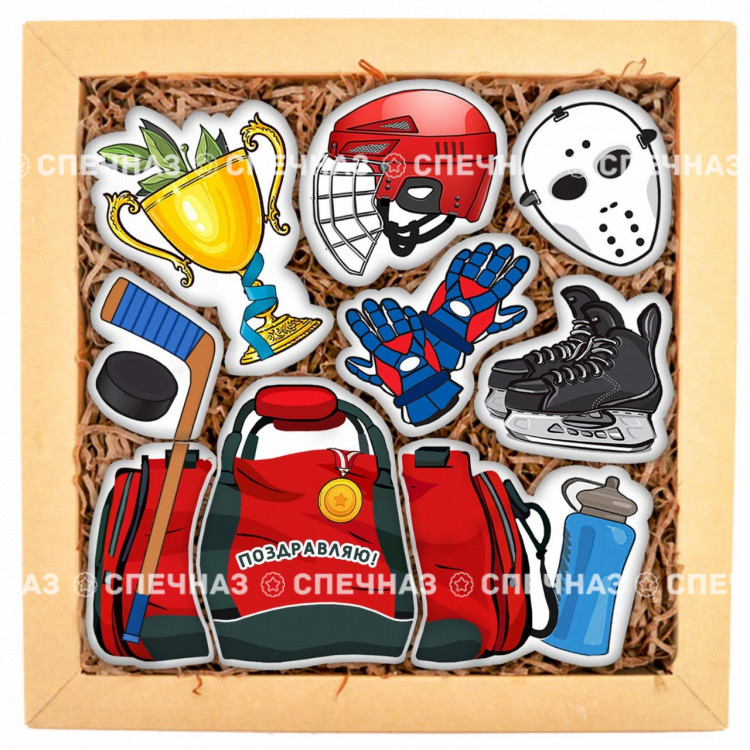 Мультяшные хоккеисты. Набор "для спортсмена". Вратарь хоккей арт. Хоккей 23 февраля открытка. Открытка хоккей.