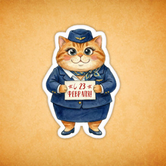 Набор печенья "Кошечка с 23 февраля" 3