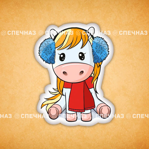 Печенье индивидуальное &quot;Новогодняя Лошадка&quot; 16 