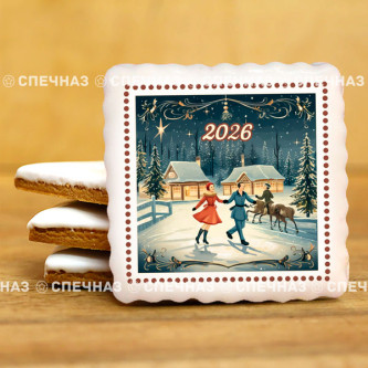 Печенье сувенирное "Праздничное 2026" 6