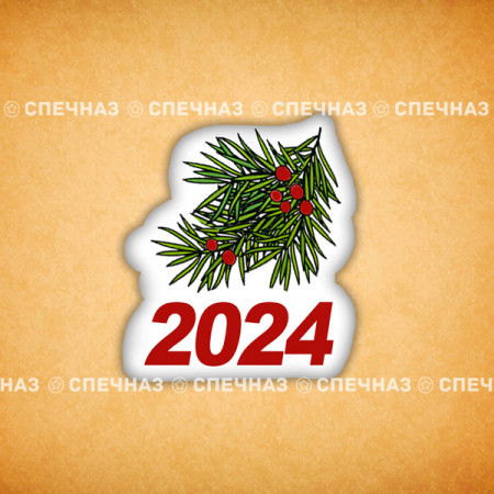 Печенье индивидуальное "Еловая ветка 2023"