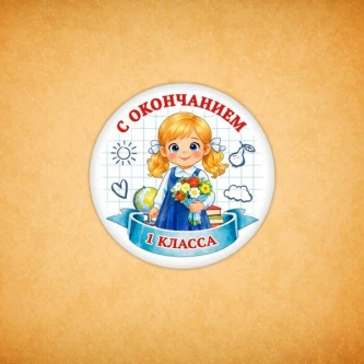 Печенье сувенирное "С окончанием 1 класса" 2